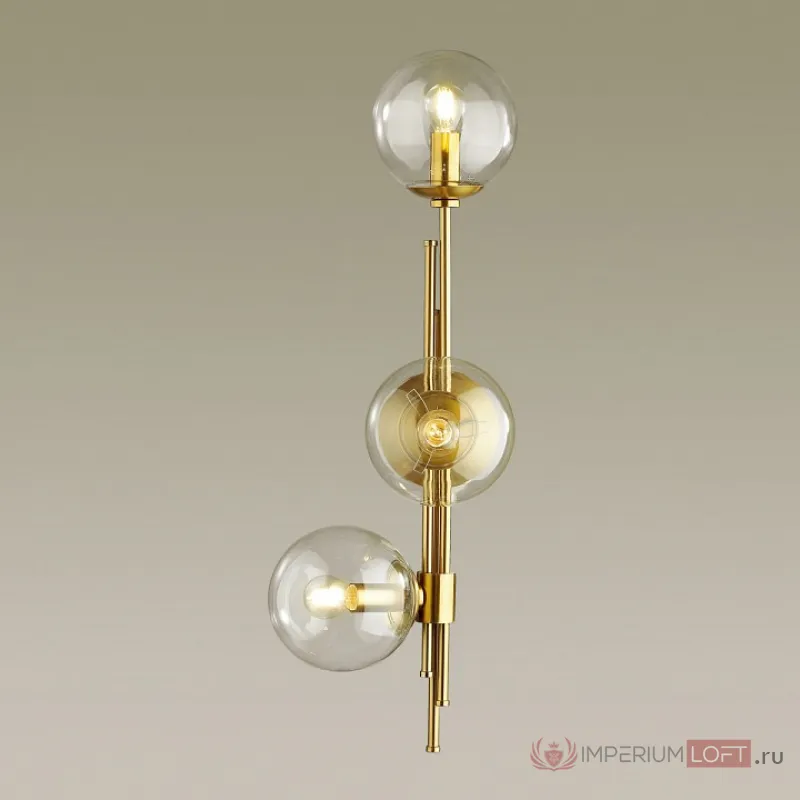 Бра Odeon Light Brazeri 4799/3W Цвет плафонов прозрачный Цвет арматуры бронза от ImperiumLoft