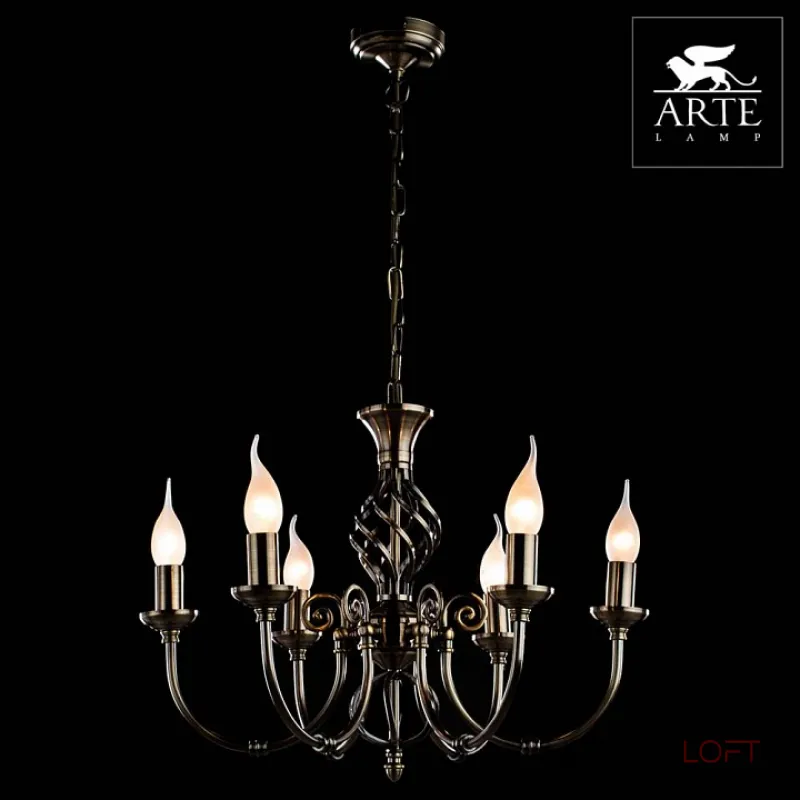 Подвесная люстра Arte Lamp Zanzibar A8392LM-6AB 