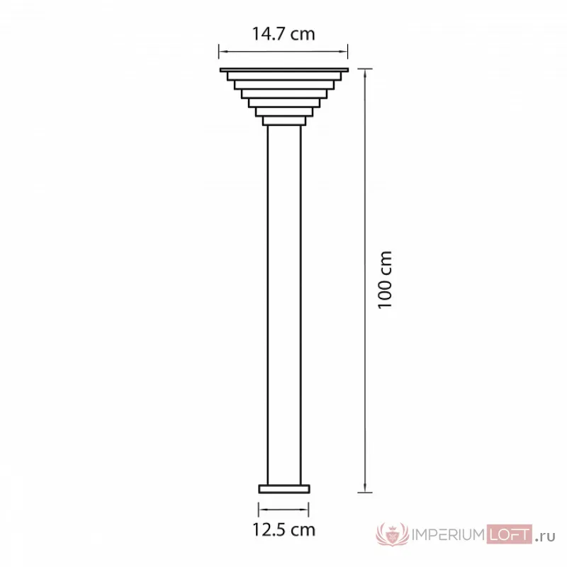 Наземный высокий светильник Lightstar Piatto 379737 от ImperiumLoft