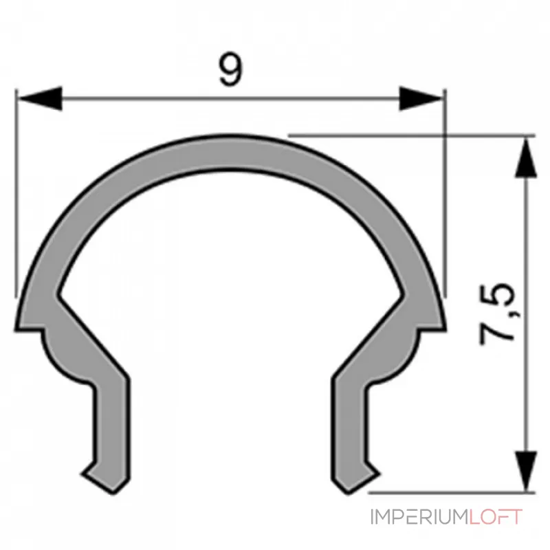 Профиль накладной  Deko-Light R-01-05 984555