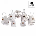 Люстра на штанге Arte Lamp Fortuna A5495PL-8WG Цвет арматуры золото Цвет плафонов белый от ImperiumLoft