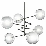 Подвесной светильник DeLight Collection Globe Mobile KG0835P-6 black Цвет арматуры черный Цвет плафонов прозрачный от ImperiumLoft