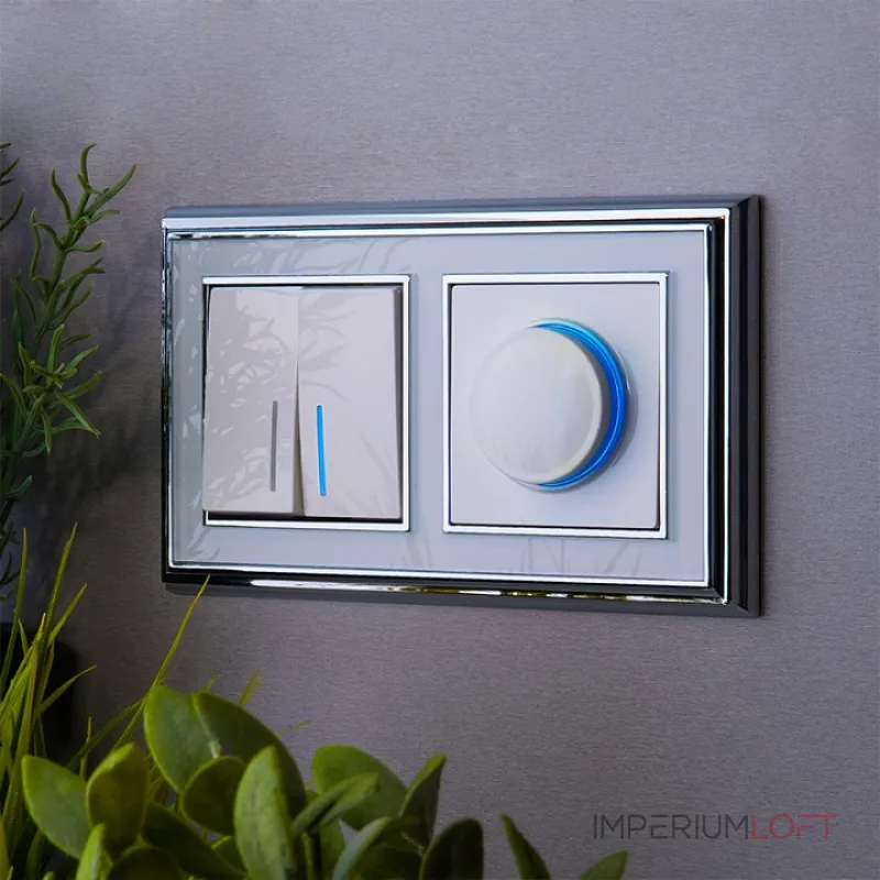 Выключатель проходной двухклавишный с подсветкой без рамки Werkel W112 4 W1122101 от ImperiumLoft Выключатель проходной двухклавишный с подсветкой без рамки Werkel W112 4 W1122101 от ImperiumLoft