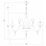 Подвесная люстра Rivoli Sposa P8 CR Б0037771 
