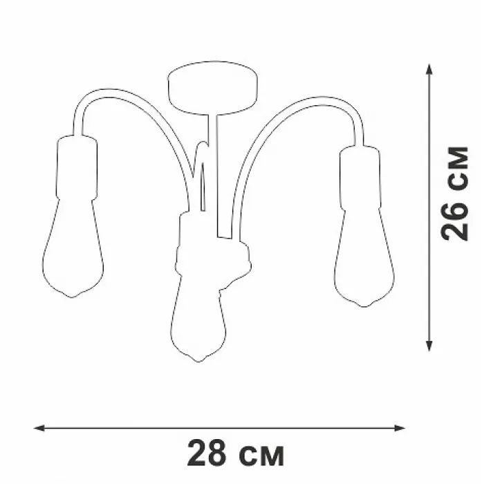 Люстра на штанге Vitaluce V3024 V3024-1/3PL от ImperiumLoft