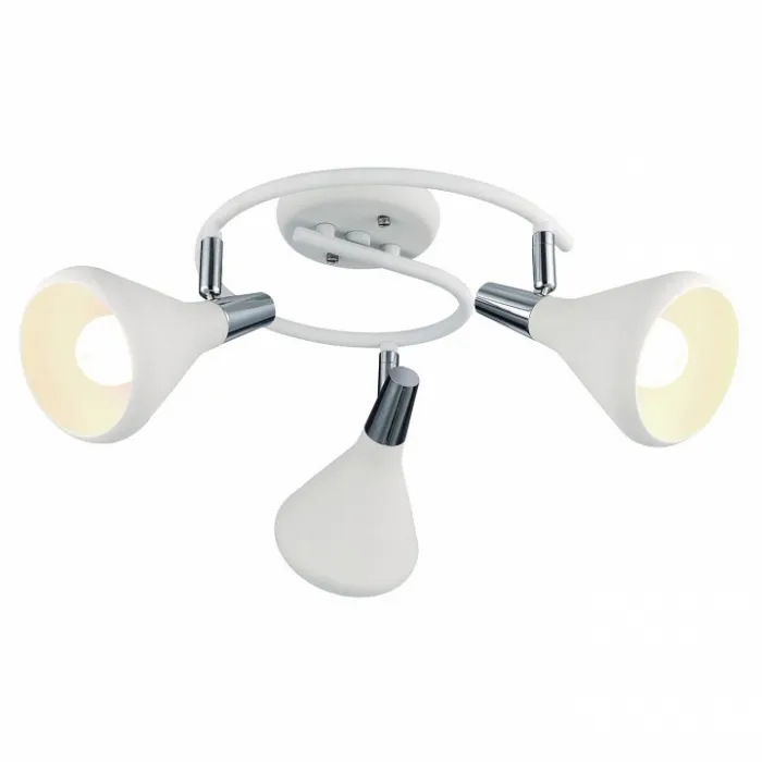 Спот Arte Lamp Ciclone A9155PL-3WH Цвет арматуры хром Цвет плафонов белый от ImperiumLoft