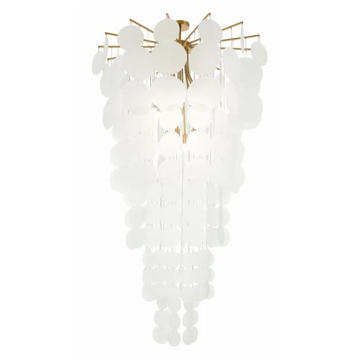 Люстра на штанге ST-Luce Vittoria SL1231.303.12 Цвет арматуры Желтый Цвет плафонов Белый от ImperiumLoft