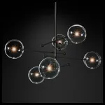 Подвесной светильник DeLight Collection Globe Mobile KG0835P-6 black Цвет арматуры черный Цвет плафонов прозрачный от ImperiumLoft
