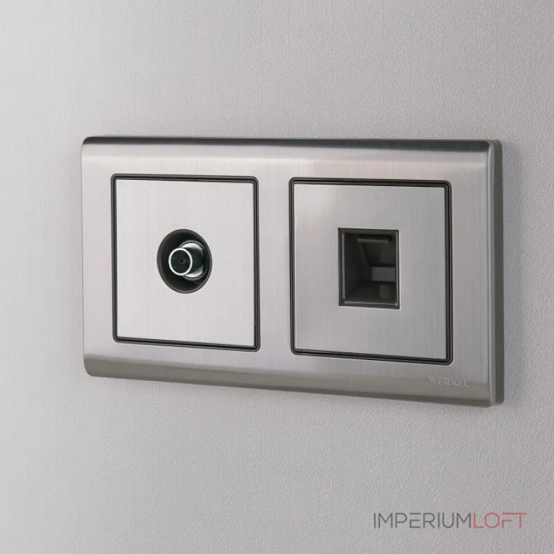 Розетка Ethernet RJ-45 без рамки Werkel W118 2 W1181002 Цвет арматуры никель