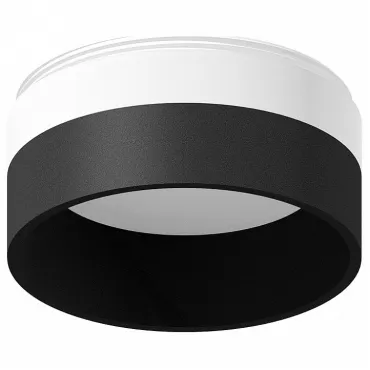 Рамка на 1 светильник Ambrella N622 N6229 SBK/FR черный песок/белый матовый D60*H40mm Out25mm MR16 Цвет арматуры черно-белый