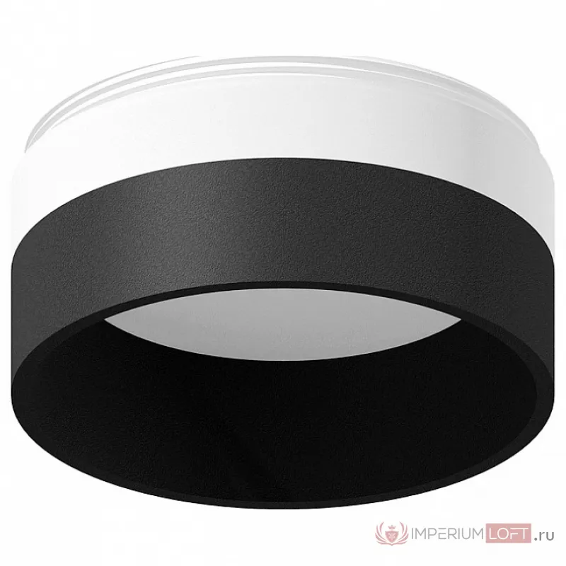 Рамка на 1 светильник Ambrella N622 N6229 SBK/FR черный песок/белый матовый D60*H40mm Out25mm MR16 Цвет арматуры черно-белый от ImperiumLoft