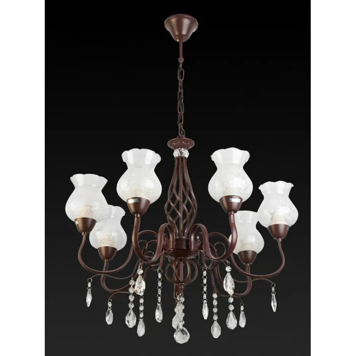 Подвесная люстра TopLight Kelli TL5680D-07PG Цвет арматуры коричневый Цвет плафонов прозрачный от ImperiumLoft