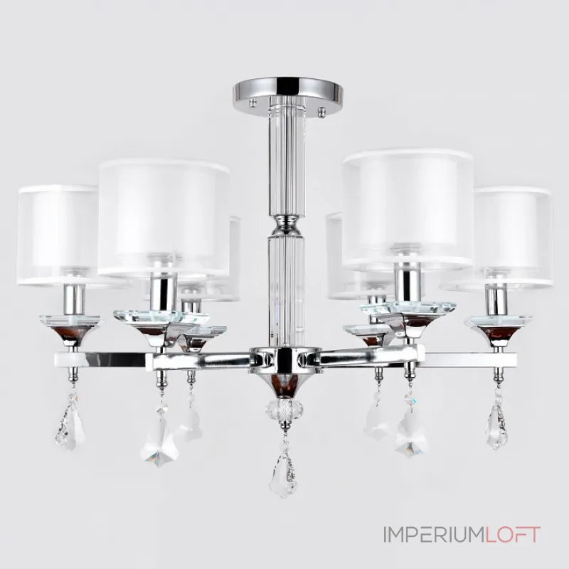 Подвесная люстра Ambrella Traditional 5 TR4533 Цвет арматуры хром Цвет плафонов белый Подвесная люстра Ambrella Traditional 5 TR4533 Цвет арматуры хром Цвет плафонов белый
