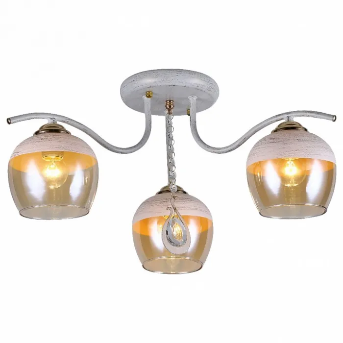 Потолочная люстра TopLight Bertha TL1254D-03BG Цвет арматуры золото Цвет плафонов янтарный от ImperiumLoft