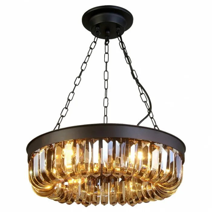 Подвесной светильник Favourite Amber 1657-6P Цвет арматуры черный Цвет плафонов янтарный от ImperiumLoft