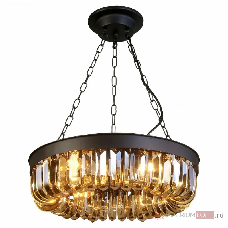 Подвесной светильник Favourite Amber 1657-6P Цвет арматуры черный Цвет плафонов янтарный от ImperiumLoft