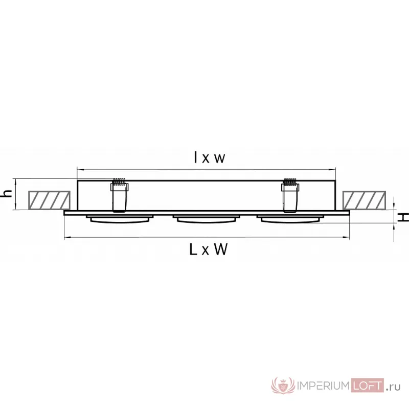 Встраиваемый светильник Lightstar Singo 011603 Цвет арматуры серебро от ImperiumLoft