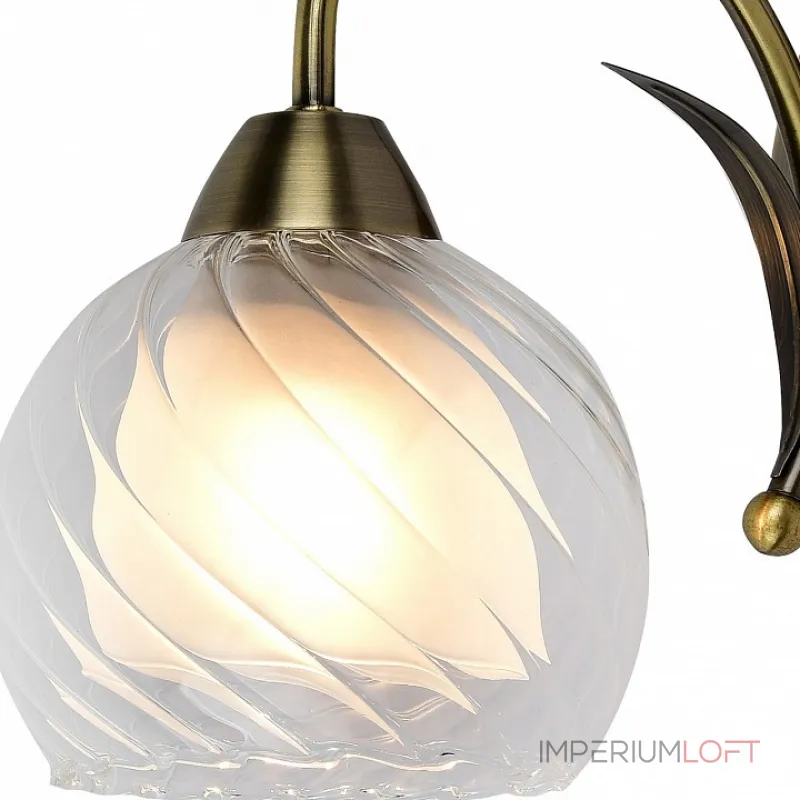 Бра Arte Lamp A1607AP-1AB Цвет арматуры бронза Цвет плафонов прозрачный