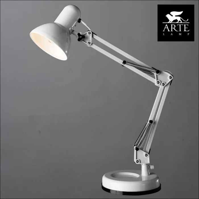 Настольная лампа офисная Arte Lamp Junior A1330LT-1WH Цвет арматуры белый Цвет плафонов белый от ImperiumLoft