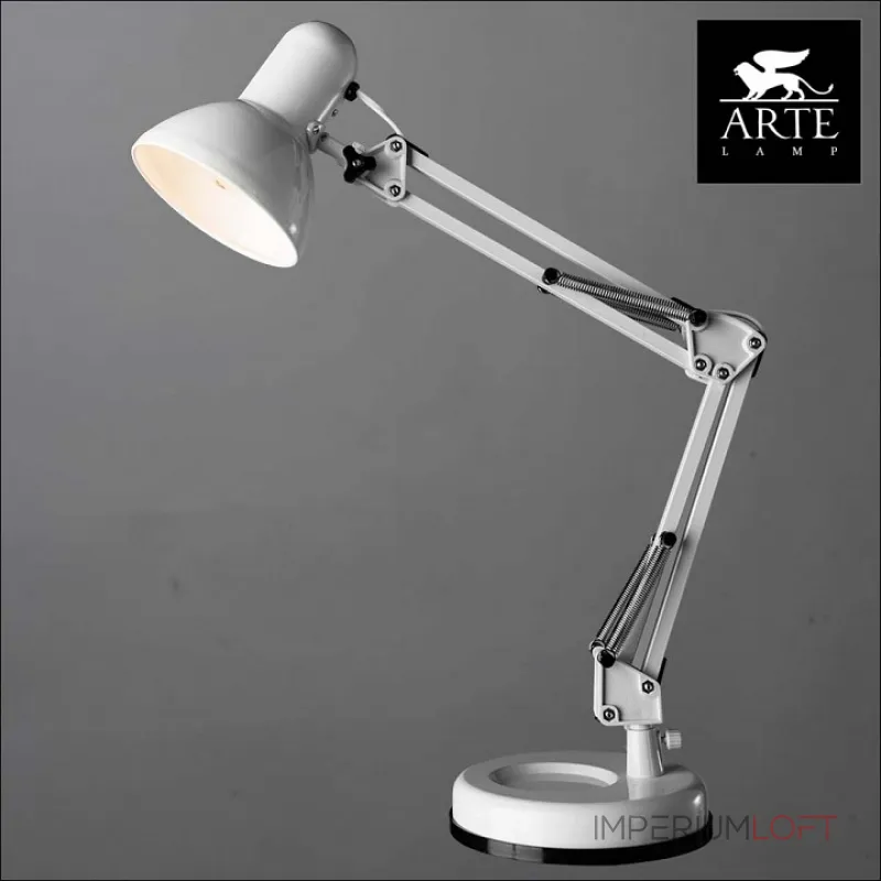 Настольная лампа офисная Arte Lamp Junior A1330LT-1WH Цвет арматуры белый Цвет плафонов белый от ImperiumLoft Настольная лампа офисная Arte Lamp Junior A1330LT-1WH Цвет арматуры белый Цвет плафонов белый от ImperiumLoft