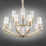 Подвесная люстра Omnilux Ledro OML-69903-15 Цвет арматуры бронза Цвет плафонов прозрачный от ImperiumLoft