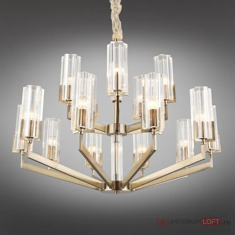Подвесная люстра Omnilux Ledro OML-69903-15 Цвет арматуры бронза Цвет плафонов прозрачный от ImperiumLoft