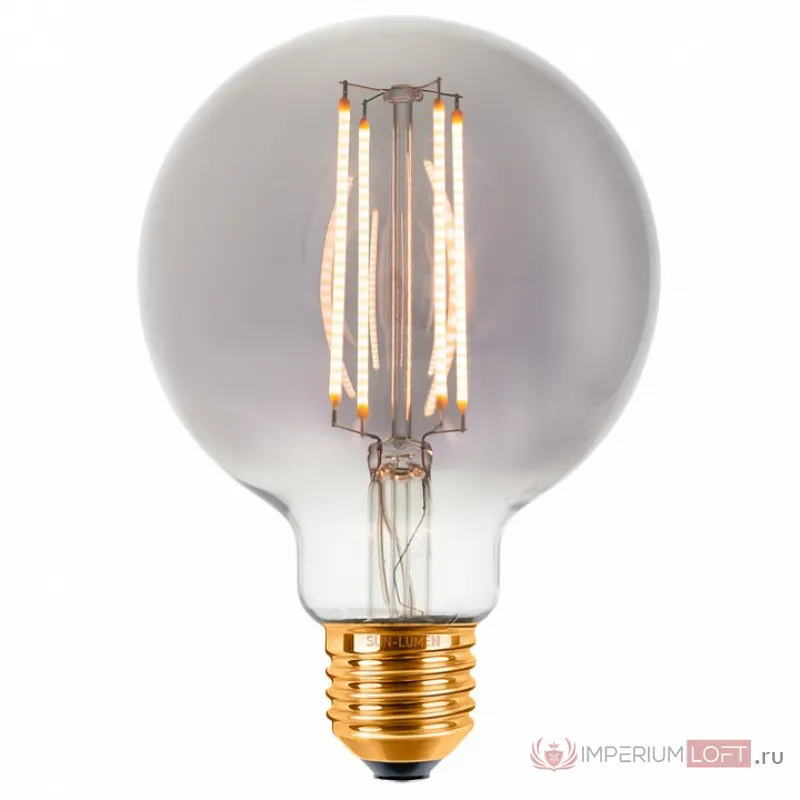 Лампа светодиодная Sun Lumen G95 E27 4Вт 2200K 057-325 Цвет арматуры черный Цвет плафонов белый от ImperiumLoft