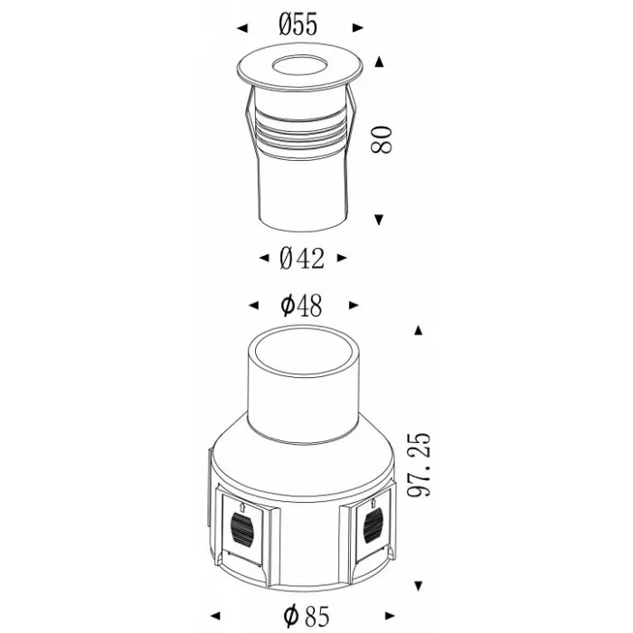 Встраиваемый в дорогу светильник Deko-Light Easyround III 730444 Цвет арматуры серебро Цвет плафонов прозрачный от ImperiumLoft
