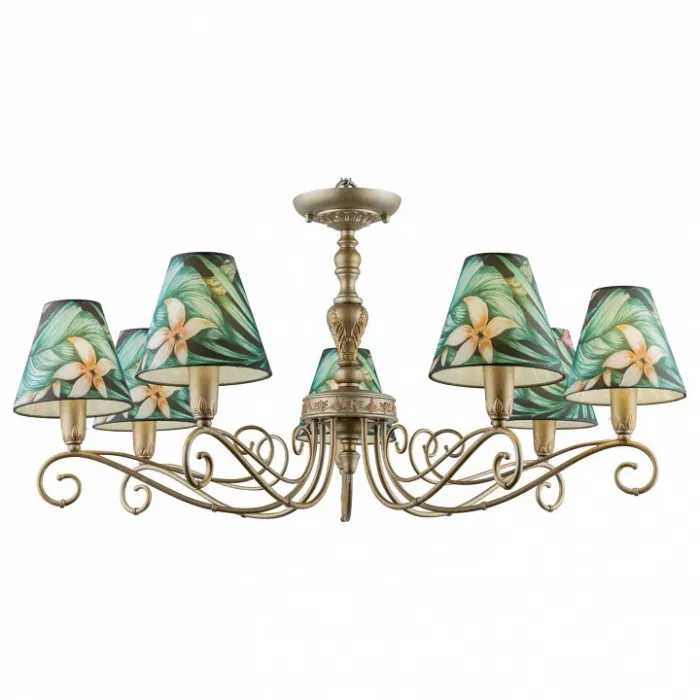 Подвесная люстра Lamp4You Provence 12 E4-07-H-LMP-O-12 Цвет арматуры золото Цвет плафонов разноцветный от ImperiumLoft