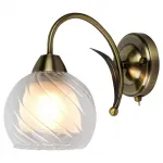 Бра Arte Lamp A1607AP-1AB Цвет арматуры бронза Цвет плафонов прозрачный