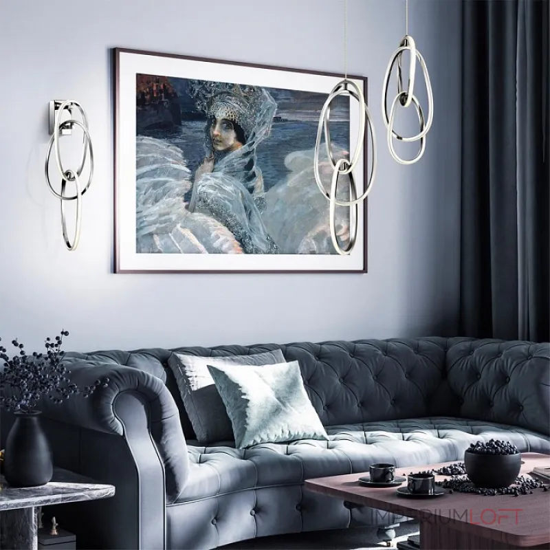 Бра Odeon Light Space 4891/33WL Цвет арматуры серый Цвет плафонов серый