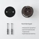 Розетка с заземлением Werkel Vintage мокко, хром W5871052 от ImperiumLoft