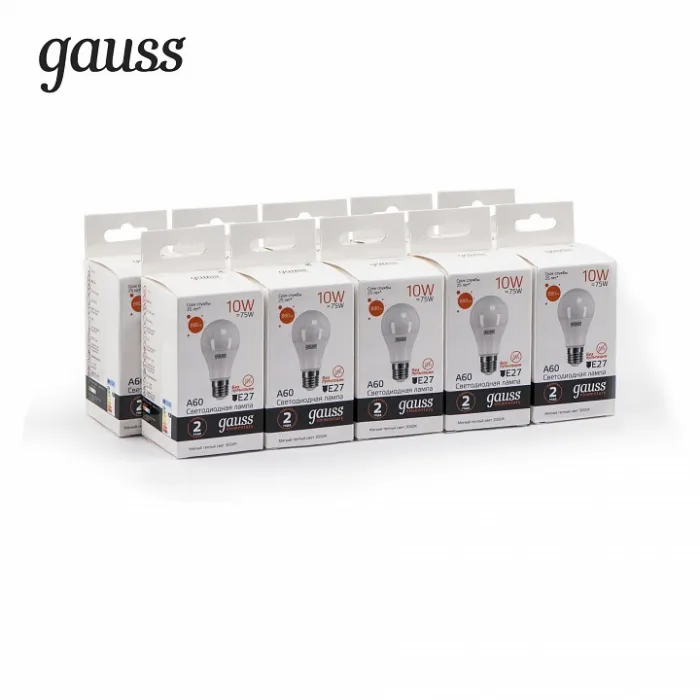 Лампа светодиодная Gauss E27 10Вт 3000K 23210 от ImperiumLoft