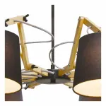 Подвесная люстра Arte Lamp Pinocchio A5700LM-8BK Цвет арматуры коричневый Цвет плафонов черный от ImperiumLoft
