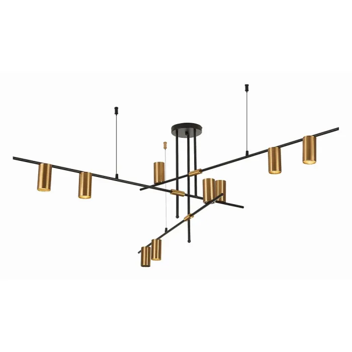 Люстра на штанге ST-Luce Sormano SL1206.402.09 Цвет плафонов латунь Цвет арматуры черный от ImperiumLoft
