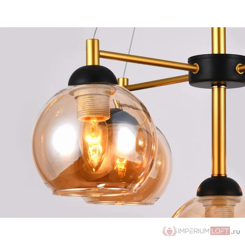 Подвесной светильник Ambrella Traditional 23 TR9026 Цвет плафонов янтарный Цвет арматуры черный от ImperiumLoft