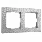 Рамка на 2 поста Werkel W0022406 (серебряный) Цвет арматуры серебро