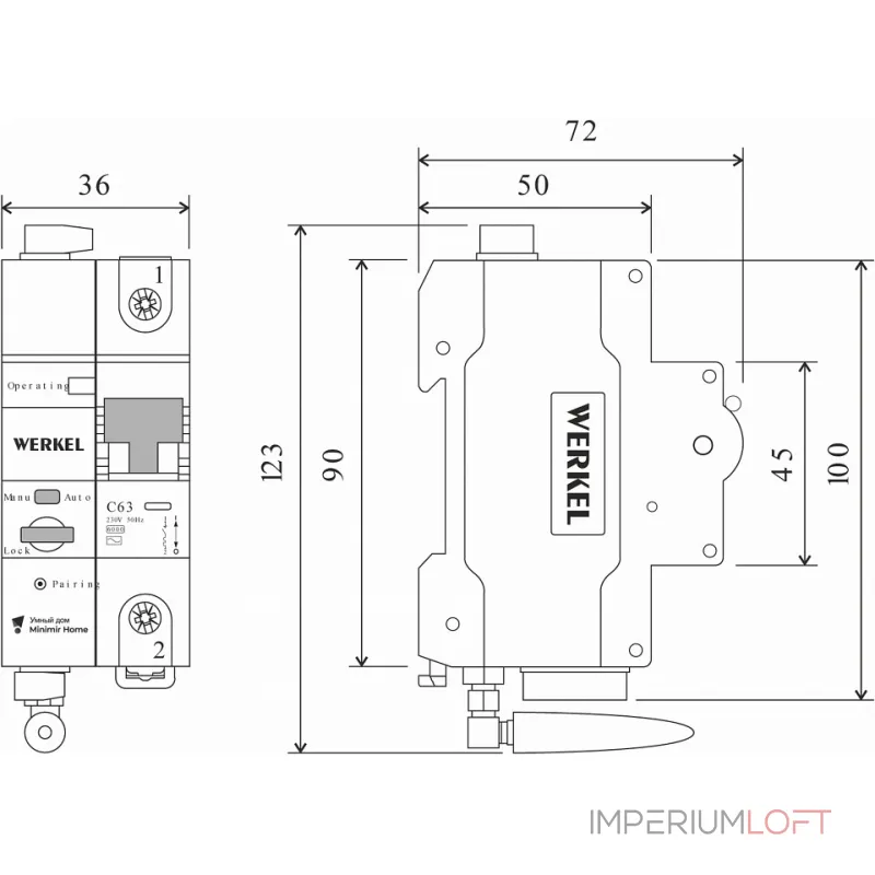 Автоматический выключатель 1P с Wi-Fi Werkel W1001P6301