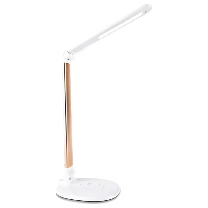 Настольная лампа офисная Ambrella DE52 DE525 GD золото LED 3000-6400K 7W Цвет арматуры золото Цвет плафонов белый от ImperiumLoft