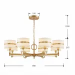 Подвесная люстра Favourite Mateo 2634-8P Цвет арматуры золото Цвет плафонов золото от ImperiumLoft