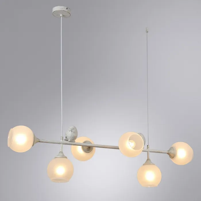 Подвесной светильник Arte Lamp Gemelli A2150SP-6WG Цвет арматуры Белый Цвет плафонов Белый от ImperiumLoft