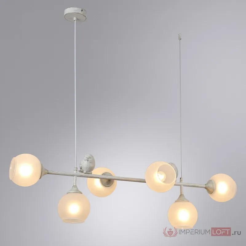 Подвесной светильник Arte Lamp Gemelli A2150SP-6WG Цвет арматуры Белый Цвет плафонов Белый от ImperiumLoft