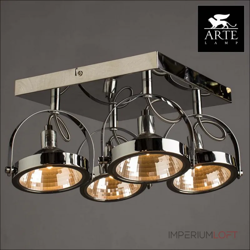 Спот Arte Lamp Alieno A4506PL-4CC Цвет арматуры хром Цвет плафонов хром