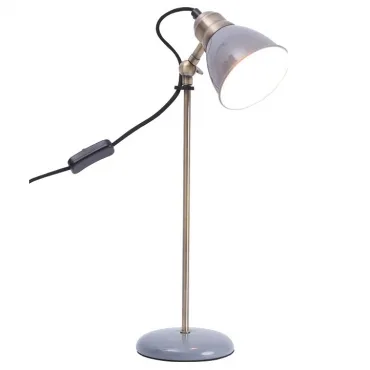 Настольная лампа офисная Arte Lamp 3235 A3235LT-1AB Цвет арматуры бронза Цвет плафонов серый