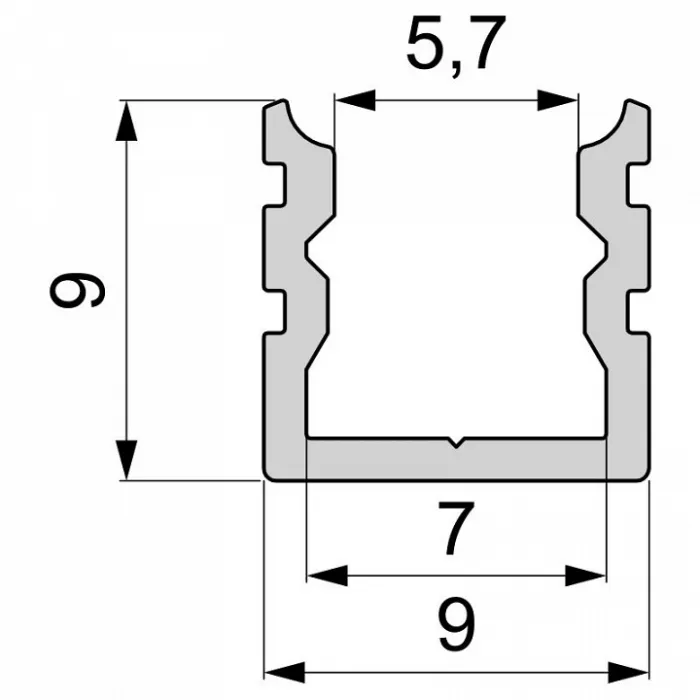 Профиль накладной  Deko-Light AU-02-05 970181 Цвет арматуры серебро от ImperiumLoft