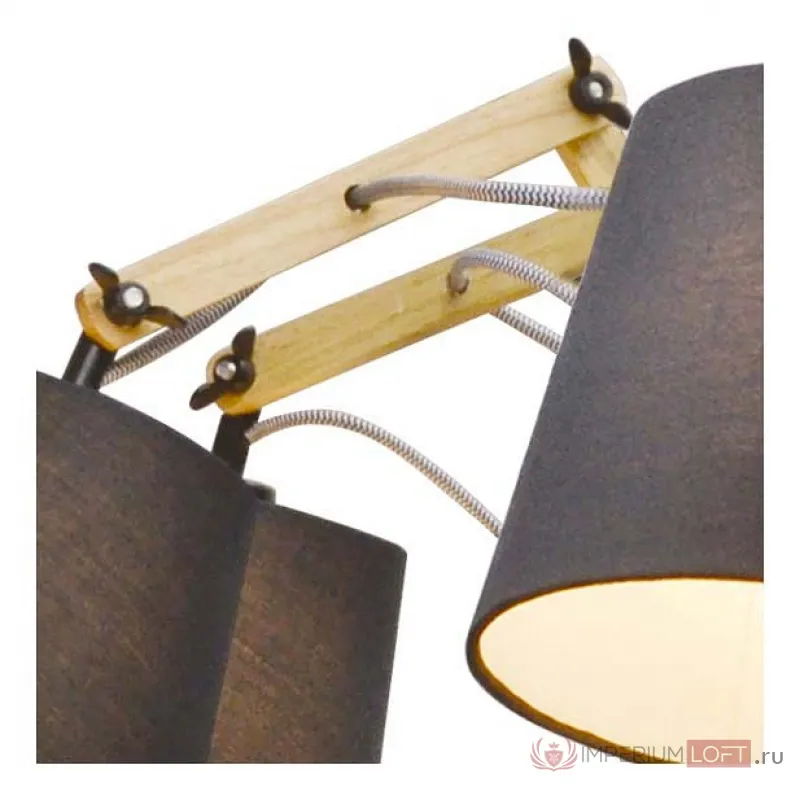 Подвесная люстра Arte Lamp Pinocchio A5700LM-8BK Цвет арматуры коричневый Цвет плафонов черный от ImperiumLoft