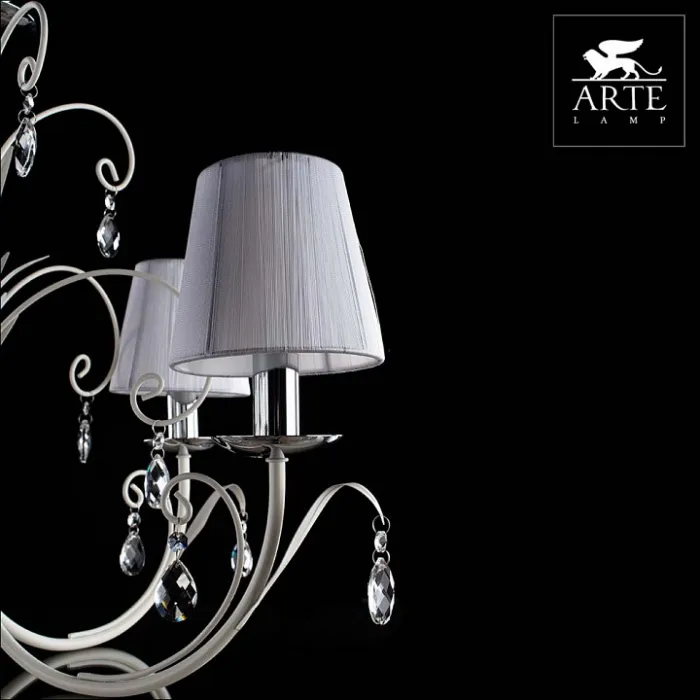 Подвесная люстра Arte Lamp Romana Snow A1743LM-5WH Цвет арматуры белый Цвет плафонов белый от ImperiumLoft
