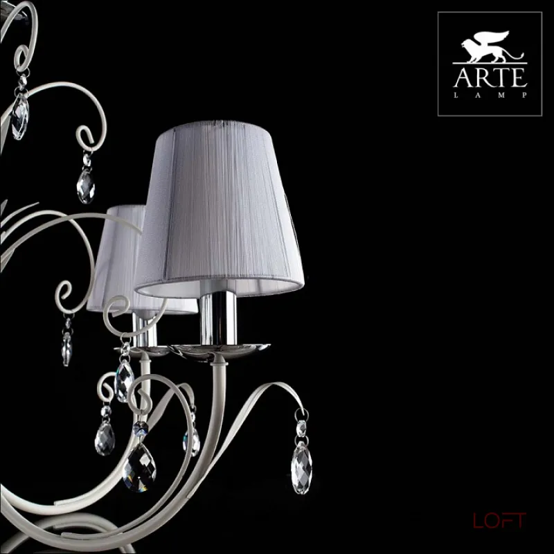 Подвесная люстра Arte Lamp Romana Snow A1743LM-5WH Подвесная люстра Arte Lamp Romana Snow A1743LM-5WH