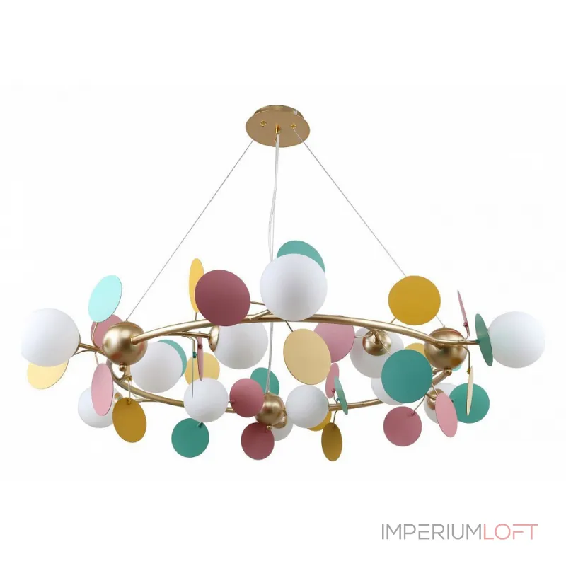 Подвесная люстра F-promo Multy Bliss 2772-12P Цвет арматуры золото Цвет плафонов белый от ImperiumLoft Подвесная люстра F-promo Multy Bliss 2772-12P Цвет арматуры золото Цвет плафонов белый от ImperiumLoft