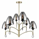 Люстра на штанге Vele Luce Oro VL5654P26 Цвет арматуры Желтый Цвет плафонов Серый от ImperiumLoft